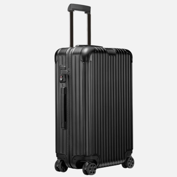 Rimowa Suitcase Check-In MEDIUM Matte Black 4-wheels Lightweight + Booklet - Picture 1 of 10